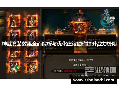神武套装效果全面解析与优化建议助你提升战力极限